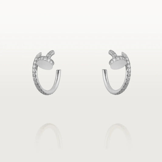[⭐JeweliWhal]JUSTE EARRINGS 12.75MM SILVER DIAMOND