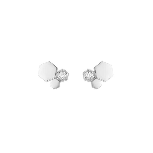 [⭐JeweliWhal]BEE LOVE SILVER DIAMOND EARRINGS
