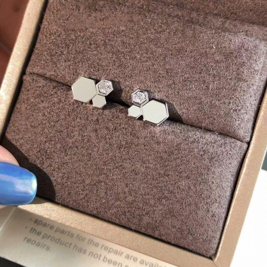 [⭐JeweliWhal]BEE LOVE SILVER DIAMOND EARRINGS