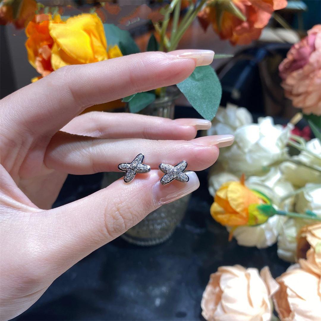 [⭐JeweliWhal]JEUX DE SILVER DIAMOND EARRINGS