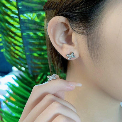 [⭐JeweliWhal]JEUX DE SILVER DIAMOND EARRINGS