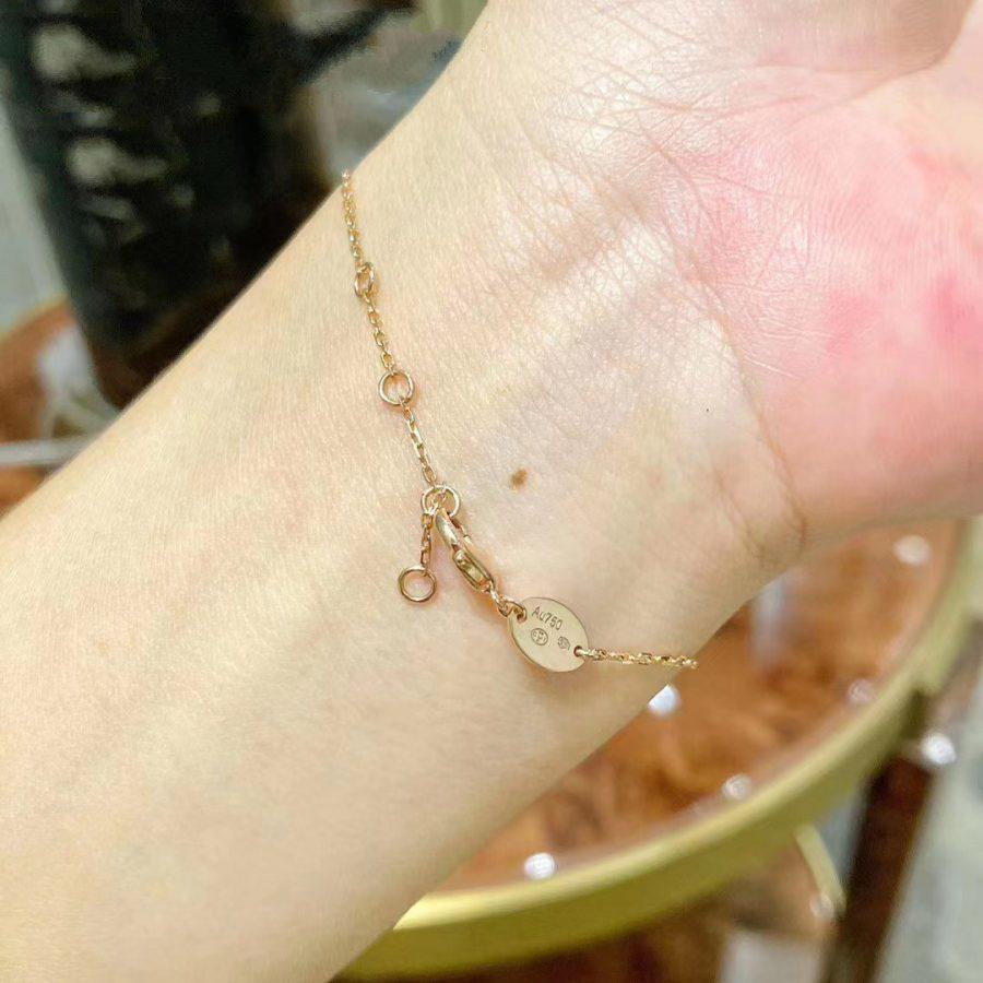 [⭐JeweliWhal]JEUX DE BRACELET MOP PINK GOLD DIAMONDS