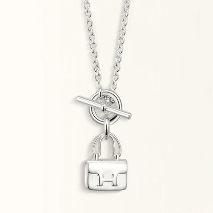 [⭐JeweliWhal]POP H PEDANT SILVER NECKLACE