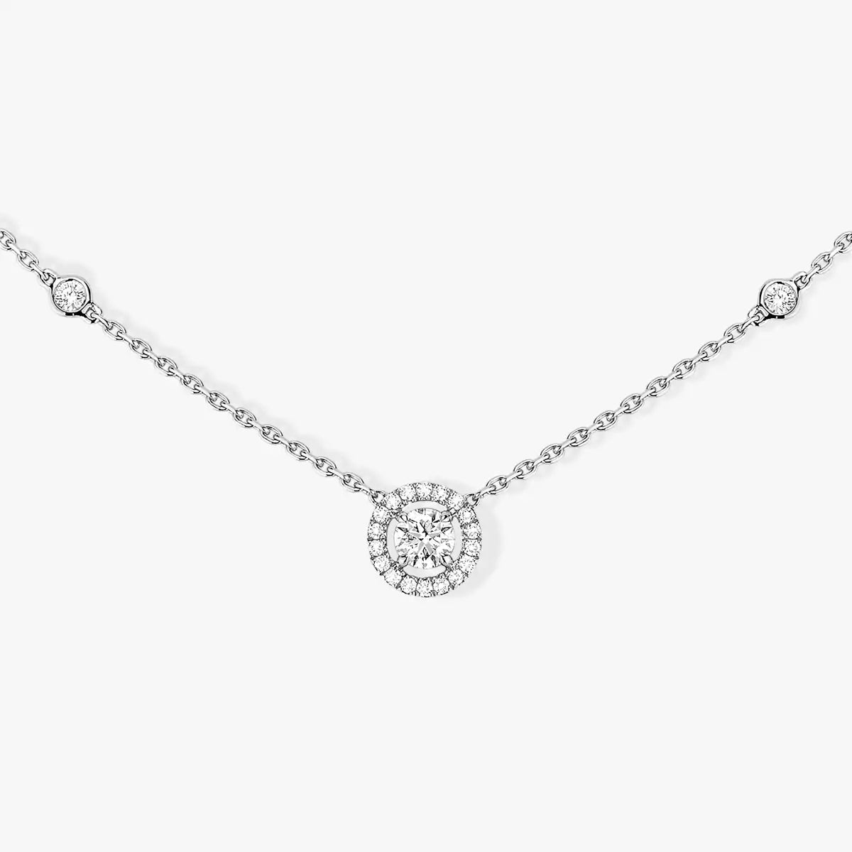[⭐JeweliWhal]Diamond Necklace 0,20ct Brilliant Shape Joy