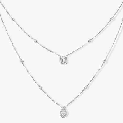 [⭐JeweliWhal]Diamond Necklace My Twin 2 Rows