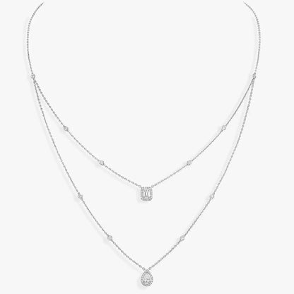 [⭐JeweliWhal]Diamond Necklace My Twin 2 Rows