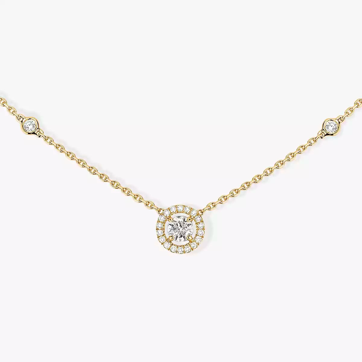 [⭐JeweliWhal]Diamond Necklace 0,20ct Brilliant Shape Joy