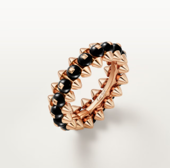 [⭐JeweliWhal]CLASH ELEGANT ROSE GOLD RING FEATURING NATURAL AGATE