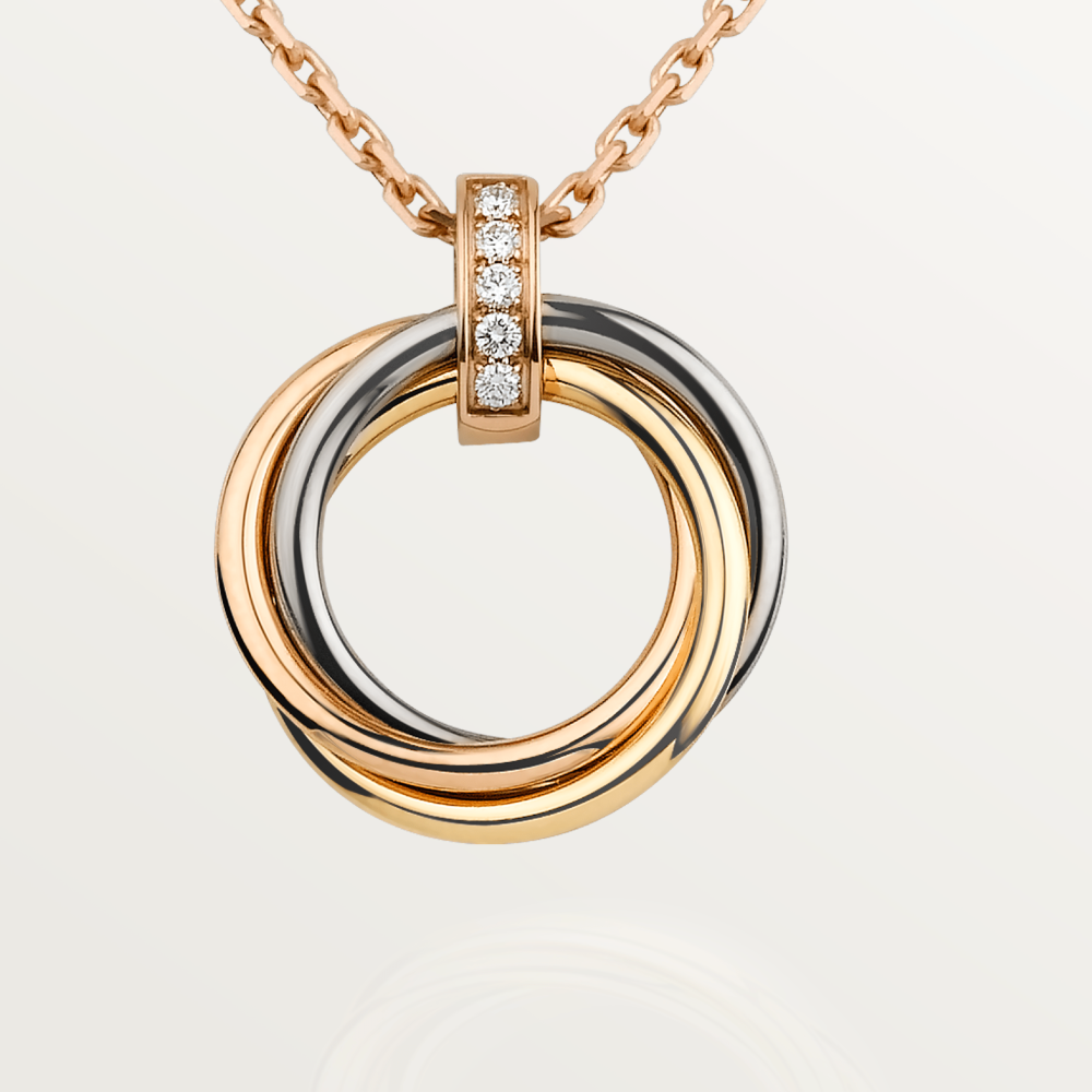 [⭐JeweliWhal]TRINITY NECKLACE GOLD  DIAMONDS
