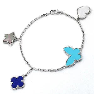 [⭐JeweliWhal]LUCKY SPRING SILVER BRACELET 4 MOTIF