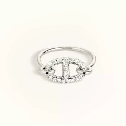 [⭐JeweliWhal]RONDE SMALL SILVER DIAMOND RING