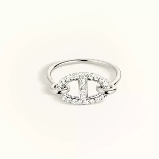 [⭐JeweliWhal]RONDE SMALL SILVER DIAMOND RING