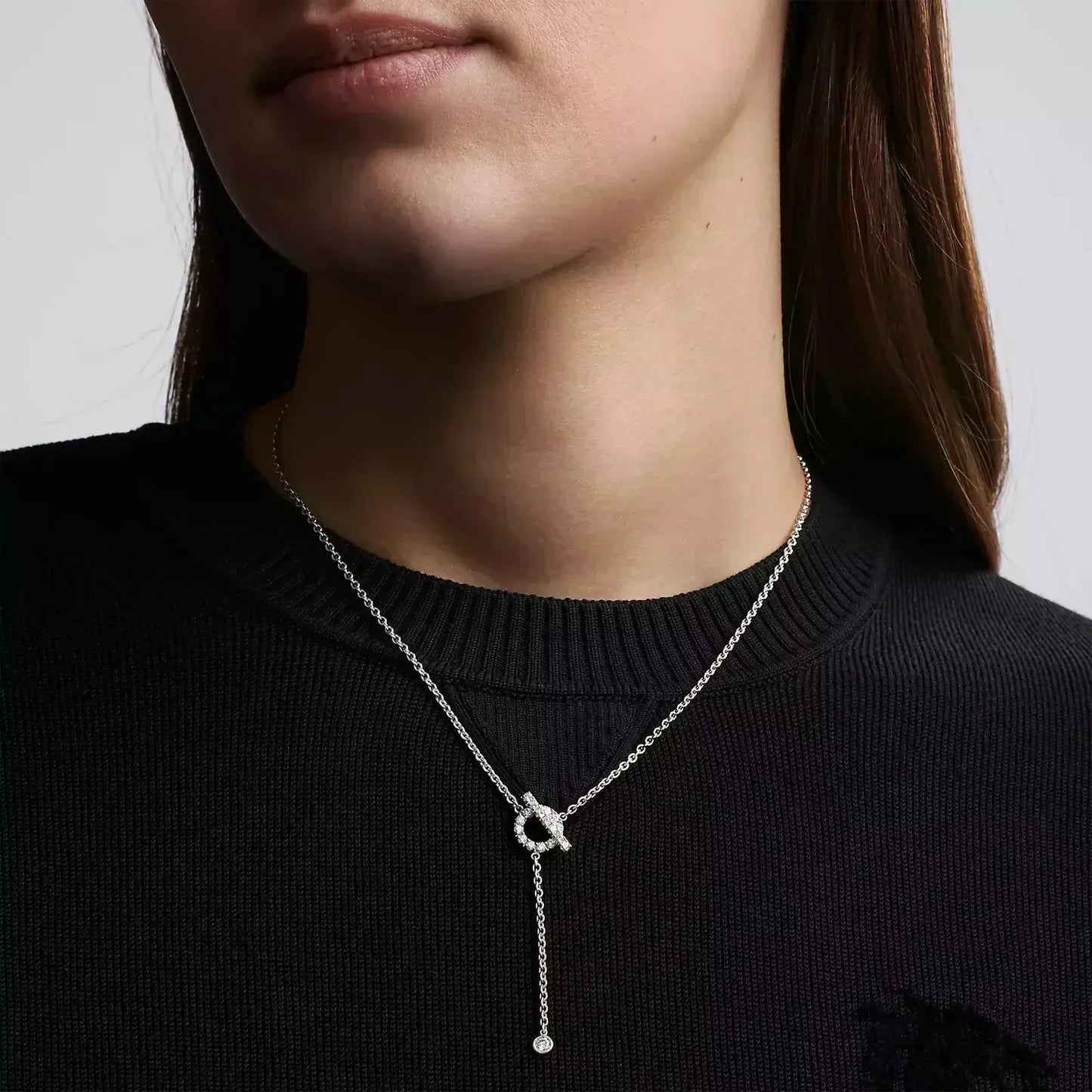 [⭐JeweliWhal]FINESSE SILVER DIAMOND NECKLACE