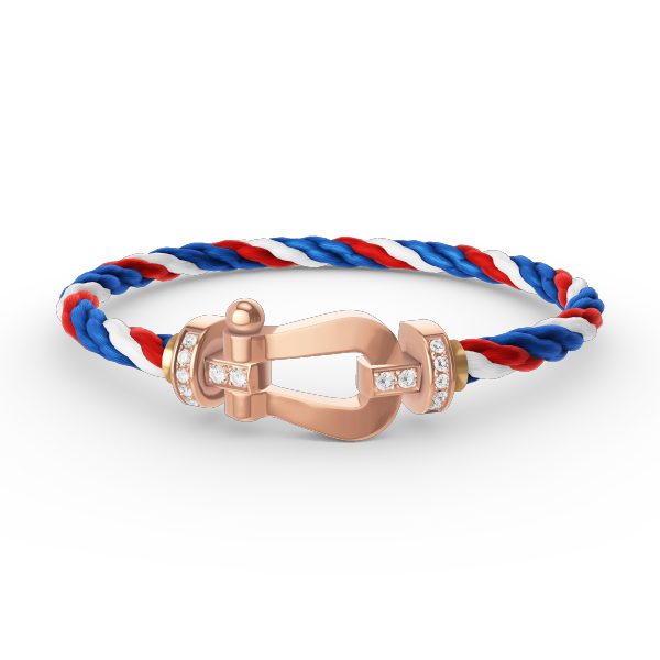 [⭐JeweliWhal]FORCE LARGE HORSESHOE HALF DIAMOND BRACELET ROSE GOLD