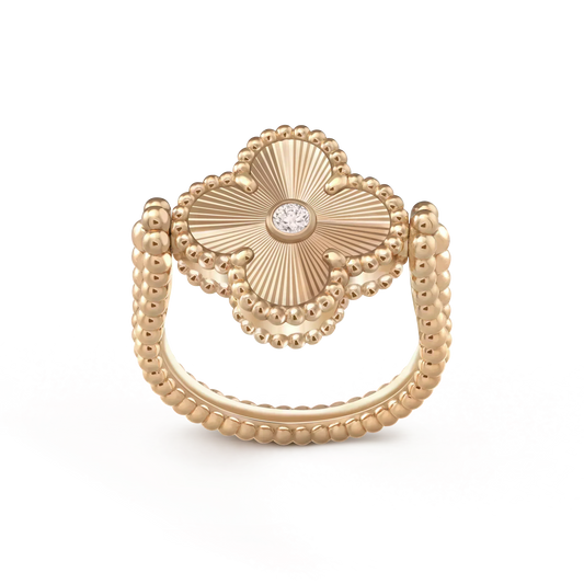 [⭐JeweliWhal]CLOVER RIVERSIBLE ROSE GOLD RING