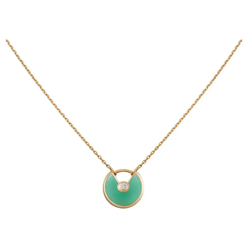 [⭐JeweliWhal]AMULETTE GOLD MALACHITE NECKLACE