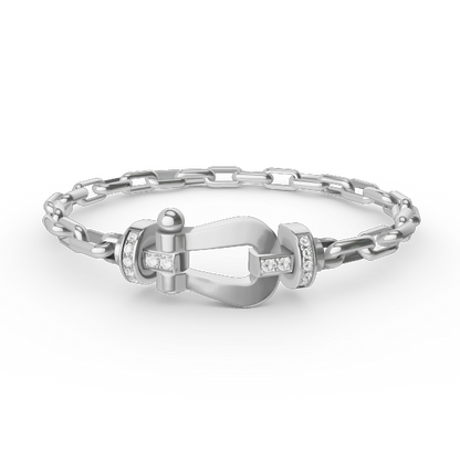 [⭐JeweliWhal]FORCE LARGE HORSESHOE CLASP  METAL BRACELET