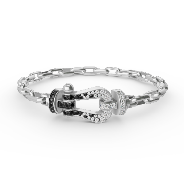 [⭐JeweliWhal]FORCE LARGE HORSESHOE CLASP  METAL BRACELET