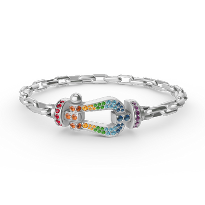 [⭐JeweliWhal]FORCE LARGE HORSESHOE CLASP  METAL BRACELET