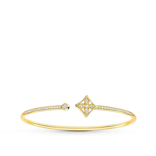 [⭐JeweliWhal]IDYLLE GOLD OPEN BRACELET DIAMOND PAVED
