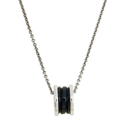 [⭐JeweliWhal]ZERO 1 BLACK CERAMIC SILVER NECKLACE