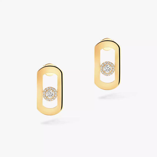 [⭐JeweliWhal]So Move Diamond Earrings in Yellow Gold