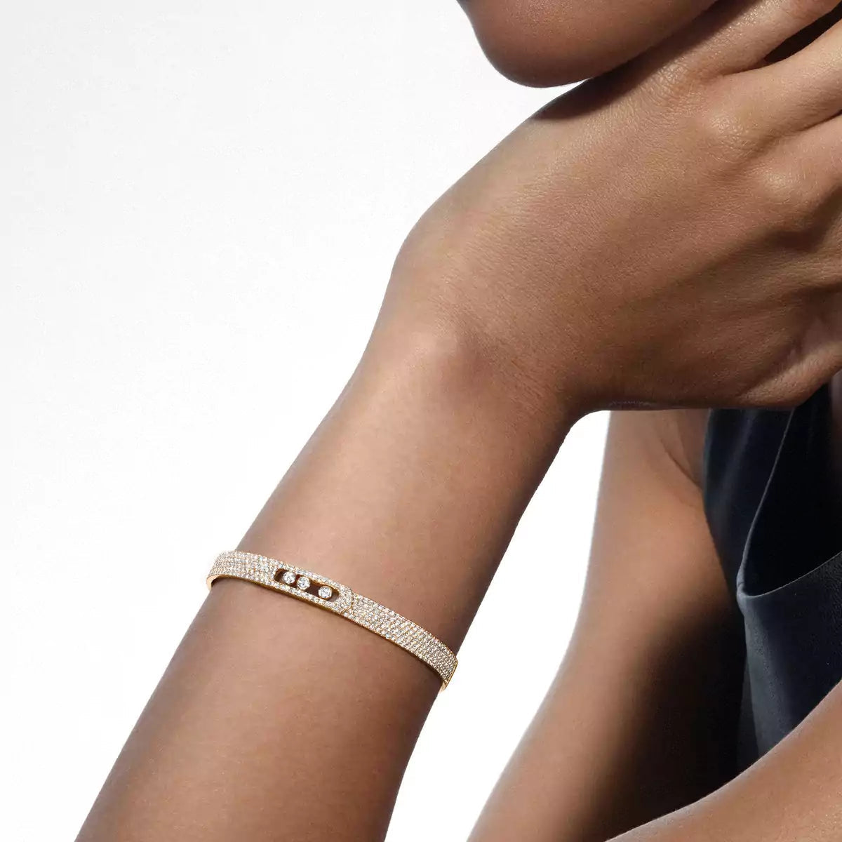 [⭐JeweliWhal]Move Noa Full Pavé Diamond Bangle Bracelet