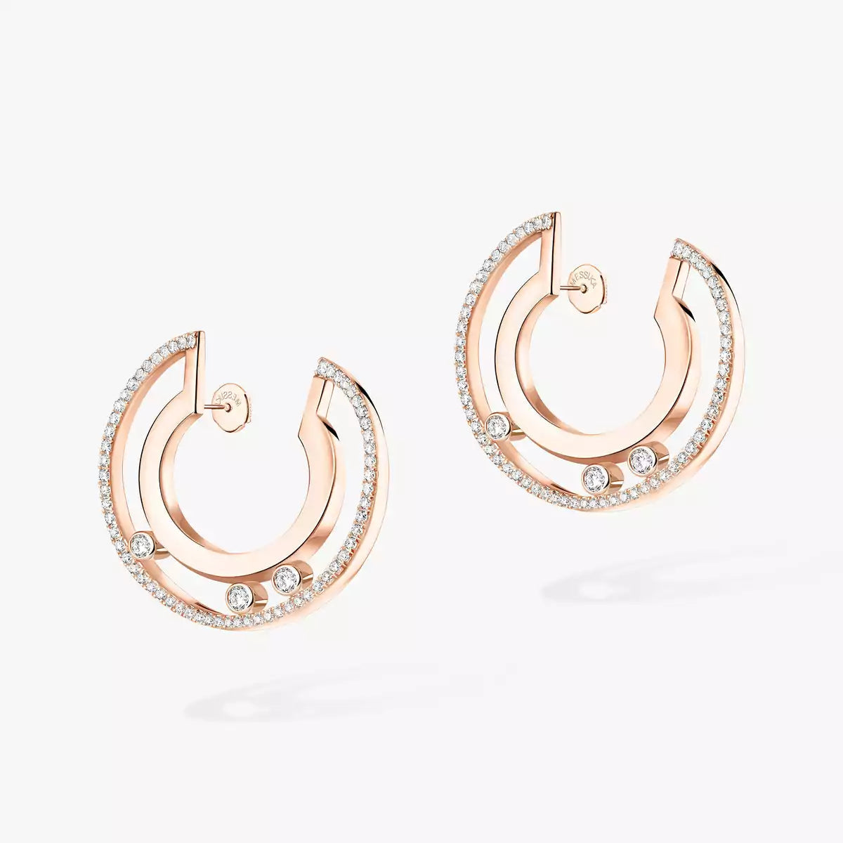 [⭐JeweliWhal]Move Romane Small Diamond Hoop Earrings