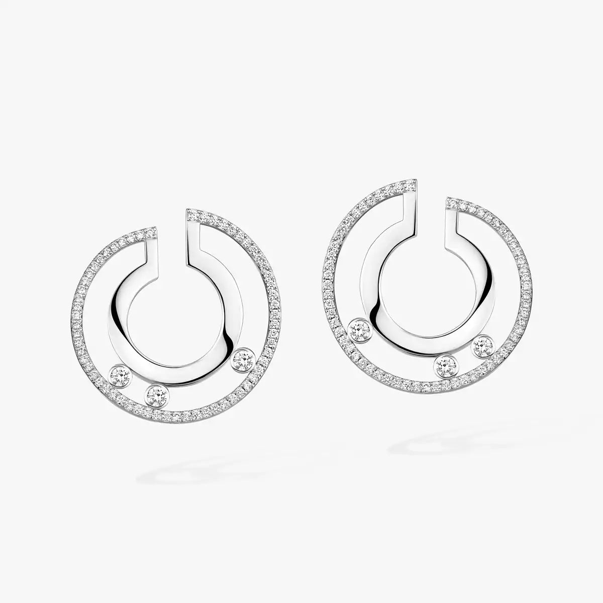 [⭐JeweliWhal]Move Romane Small Diamond Hoop Earrings