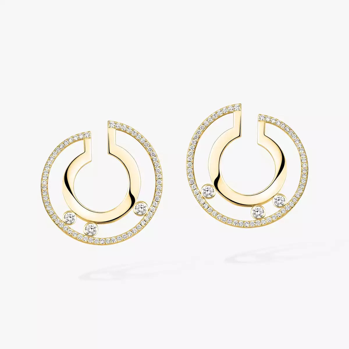 [⭐JeweliWhal]Move Romane Small Diamond Hoop Earrings