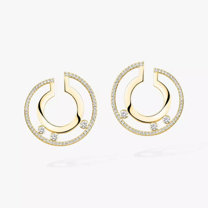 [⭐JeweliWhal]Move Romane Small Diamond Hoop Earrings