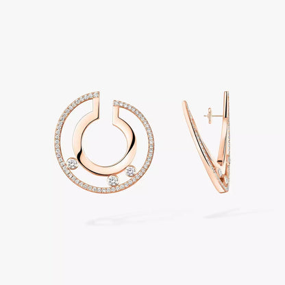 [⭐JeweliWhal]Move Romane Small Diamond Hoop Earrings