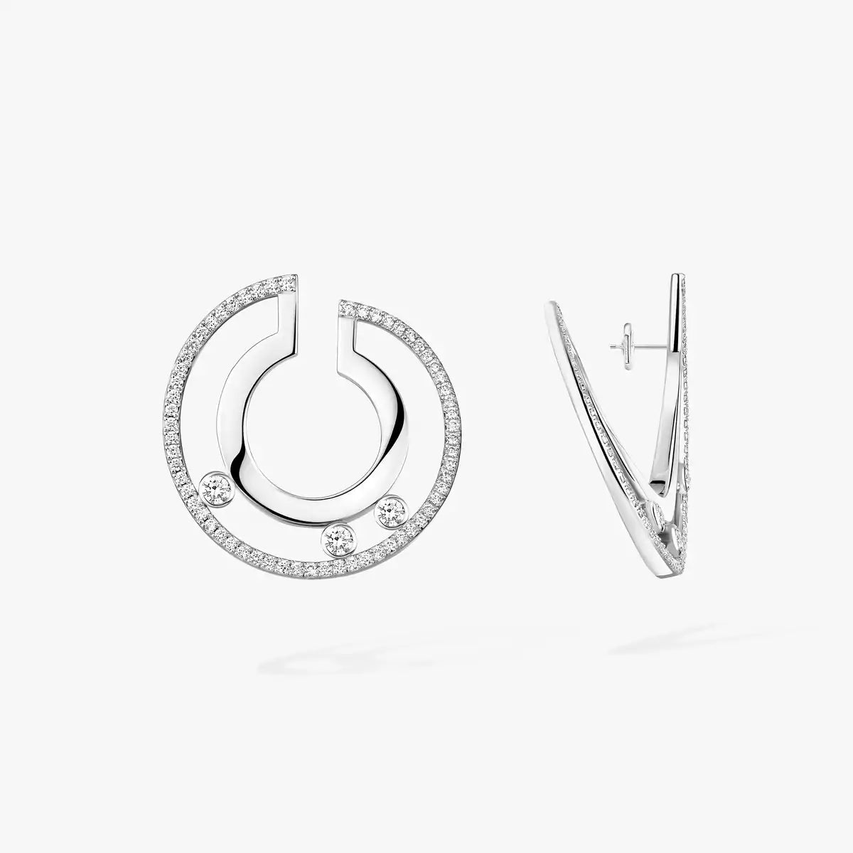 [⭐JeweliWhal]Move Romane Small Diamond Hoop Earrings