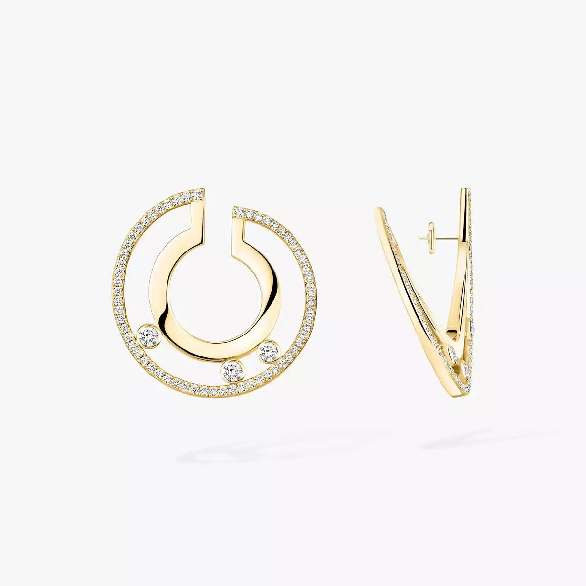 [⭐JeweliWhal]Move Romane Small Diamond Hoop Earrings
