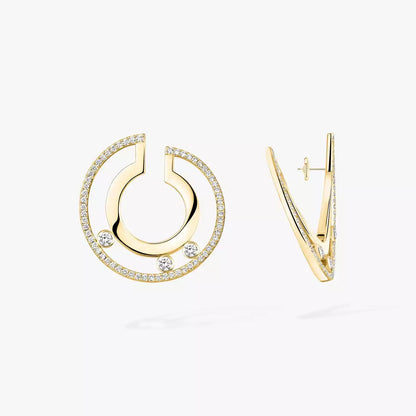 [⭐JeweliWhal]Move Romane Small Diamond Hoop Earrings
