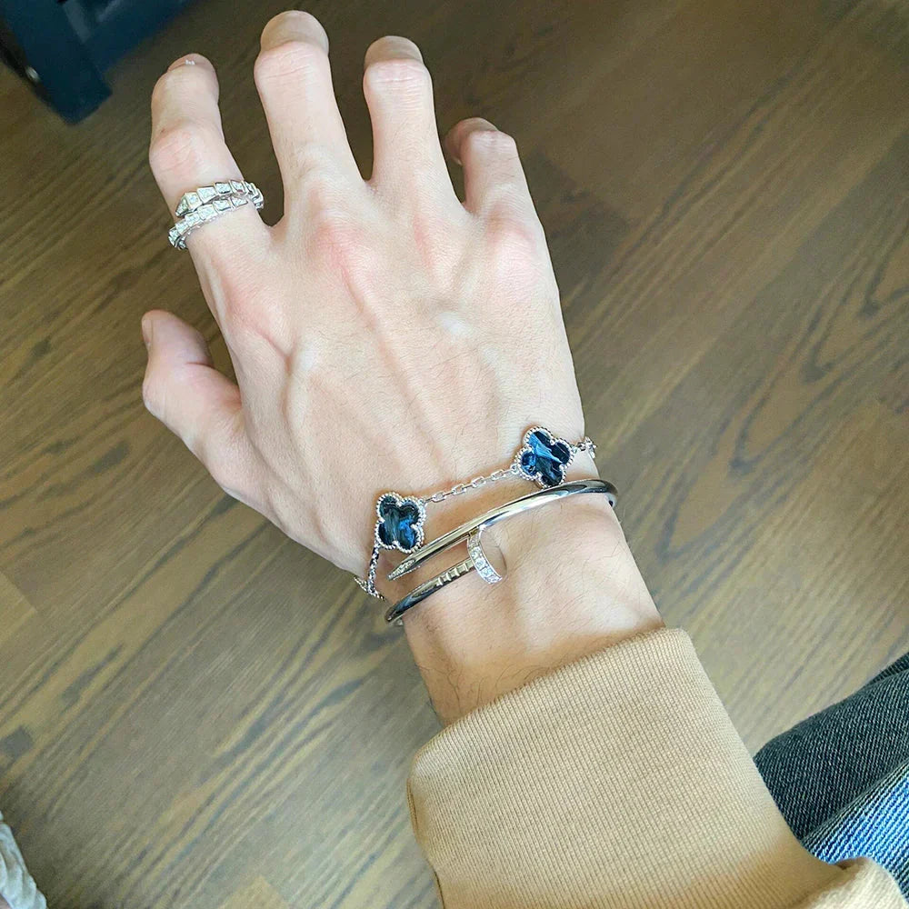[⭐JeweliWhal]CLOVER 5 MOTIF PIETERSITE BRACELET COLLECTION