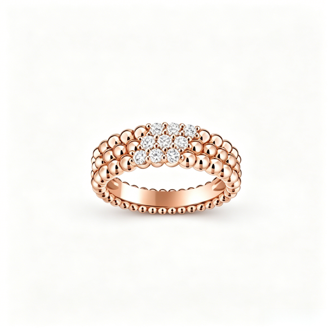 [⭐JeweliWhal] THREE-ROW DIAMOND RING
