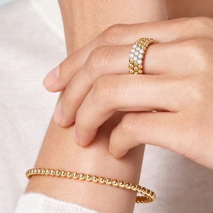 [⭐JeweliWhal] THREE-ROW DIAMOND RING