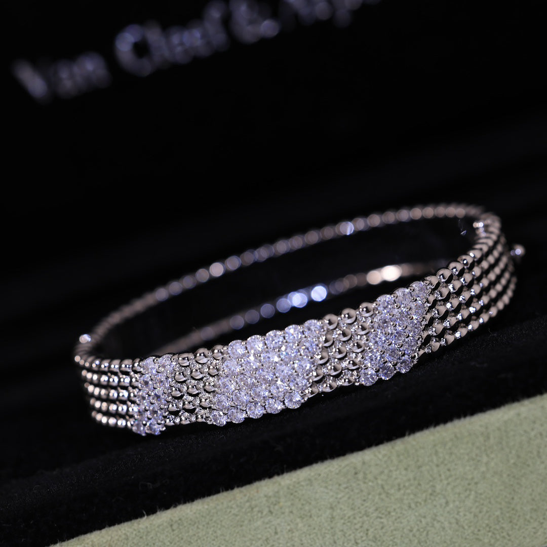 [⭐JeweliWhal]  FIVE-ROW DIAMOND BRACELET