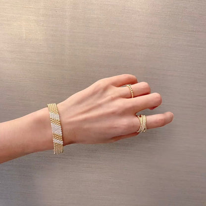 [⭐JeweliWhal]  FIVE-ROW DIAMOND BRACELET