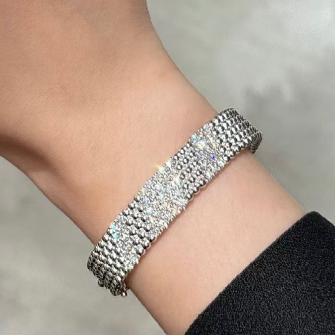 [⭐JeweliWhal]  FIVE-ROW DIAMOND BRACELET
