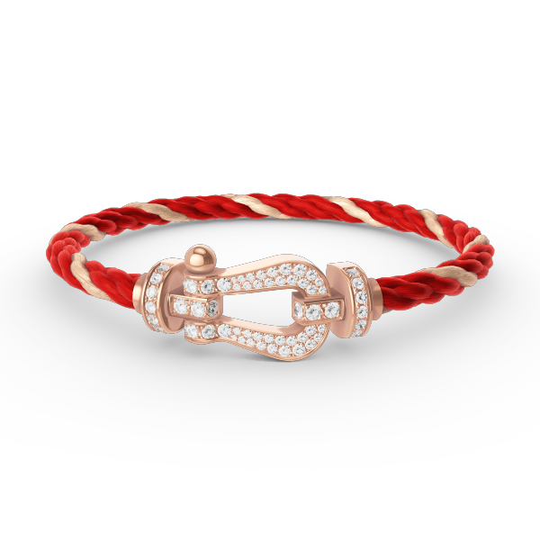 [⭐JeweliWhal]FORCE LARGE HORSESHOE FULL DIAMOND BRACELET ROSE GOLD