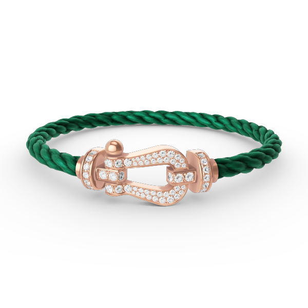 [⭐JeweliWhal]FORCE LARGE HORSESHOE FULL DIAMOND BRACELET ROSE GOLD