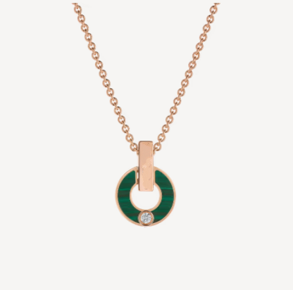 [⭐JeweliWhal]GARI NECKLACE PINK GOLD MALACHITE