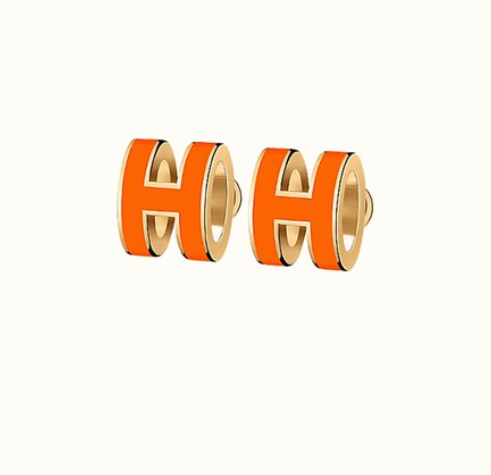 [⭐JeweliWhal]MINI POP H EARRINGS ORANGE