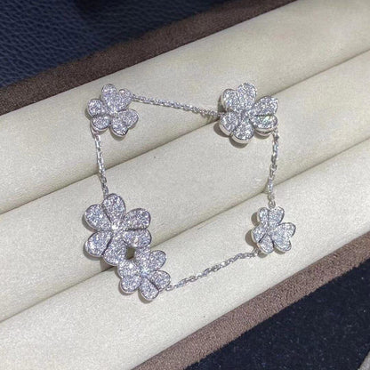 [⭐JeweliWhal]FRIVOLE SILVER 5 FLOWERS BRACELET
