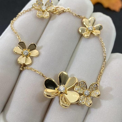 [⭐JeweliWhal]FRIVOLE GOLD 5 FLOWERS BRACELET