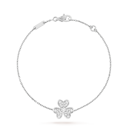 [⭐JeweliWhal]FRIVOLE SILVER FLOWER DIAMOND BRACELET