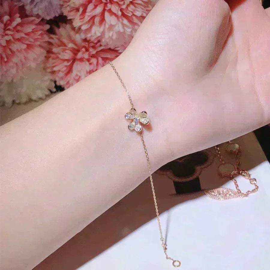 [⭐JeweliWhal]FRIVOLE GOLD FLOWER DIAMOND BRACELET