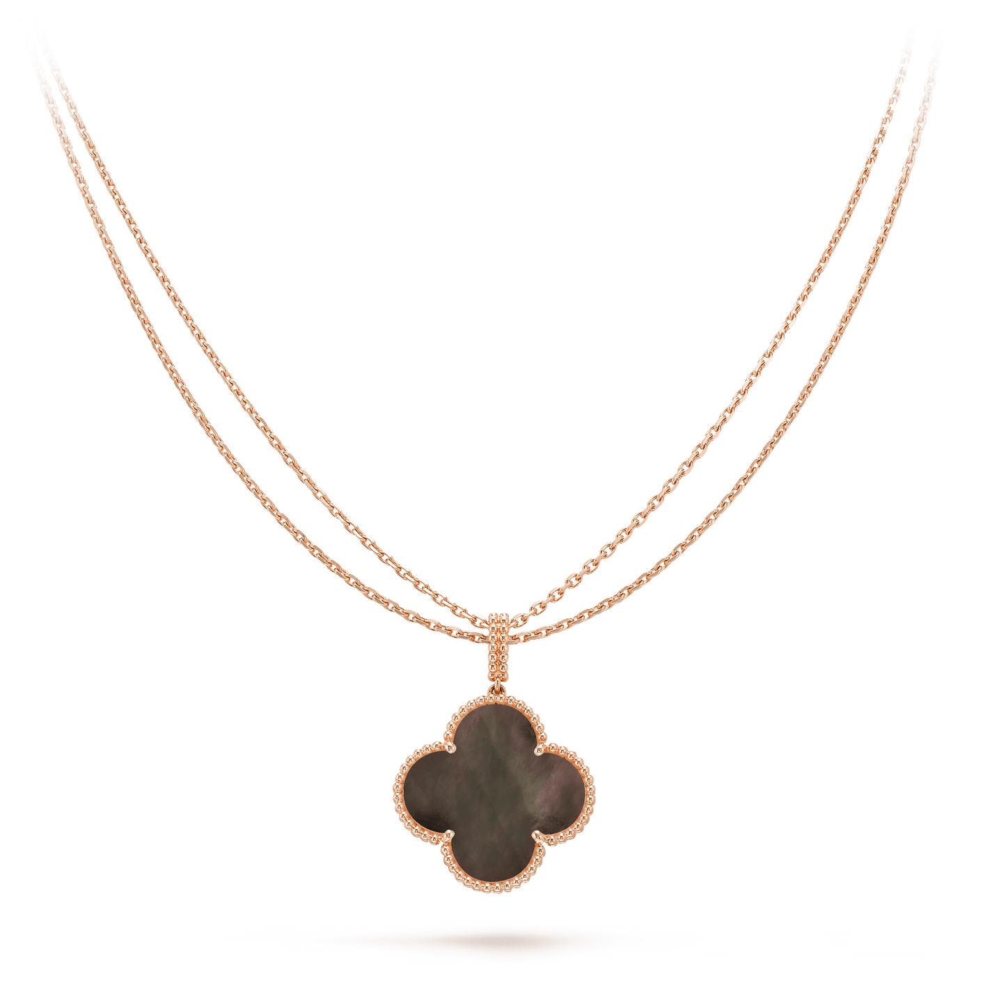 [⭐JeweliWhal]CLOVER 25MM GOLD DARK MOP BIG CLOVER NECKLACE